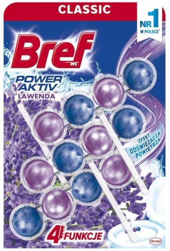 KOSTKA WC KOSZYCZEK BREF LAWENDA  50Gx3 POWER ACTIVE
