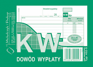 DOWÓD WYPŁATY KW 402-5 80K/S M&P
