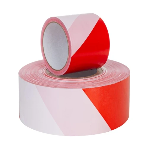 Taśma ostrzegawcza 75mm x 100yd TFP20 20mic  biało-czerwona DALPO