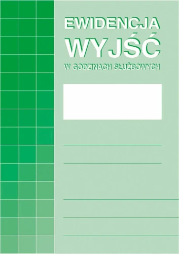 Ewidencja wyjść w godzinach służbowych A4 32 strony 574-1 M&P