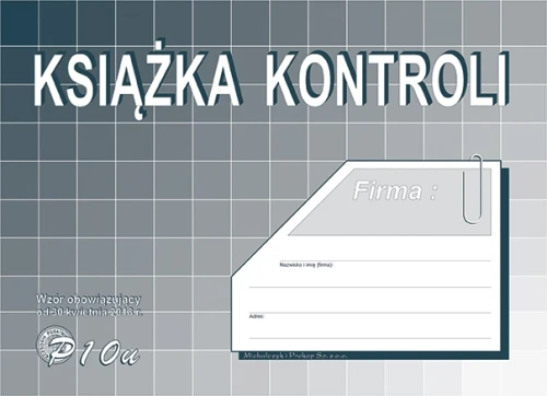 KSIĄŻKA KONTROLI A5 P10-U 20K/OFFSET M&P