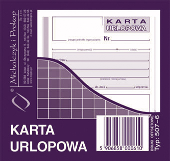 KARTA URLOPOWA 507-6 40K/OFFSET M&P