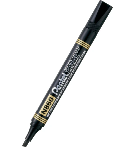 MARKER ŚCIĘTY N860-A CZARNY PENTEL