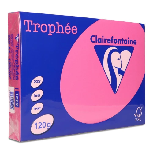 Papier ksero Trophee A4 120g 1219 różowy ciemny