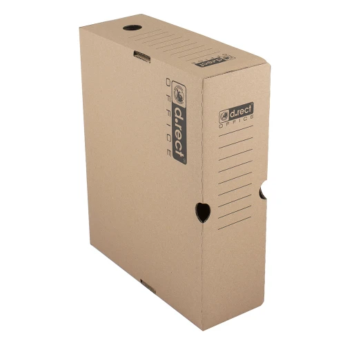 Pudło archiwizacyjne ZAMKNIĘTE  100MM 110587 BRĄZOWE D.RECT