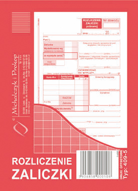 ROZLICZENIE ZALICZKI RZ A6 409-5 M&P 40K/OFFSET
