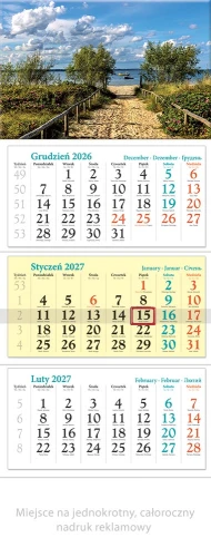 KALENDARZ TRÓJDZIELNY KT05 ZATOKA LUCRUM