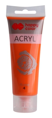 FARBA AKRYLOWA 75ML 7370 0075-4  POMARAŃCZOWA HAPPY COLOR