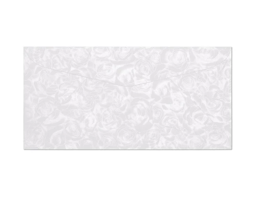 Koperty ozdobne DL 10 szt. Róże biały K. 120g 280111 Galeria Papieru