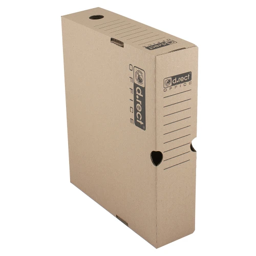 Pudło archiwizacyjne ZAMKNIĘTE  80MM 110586 BRĄZOWE D.RECT