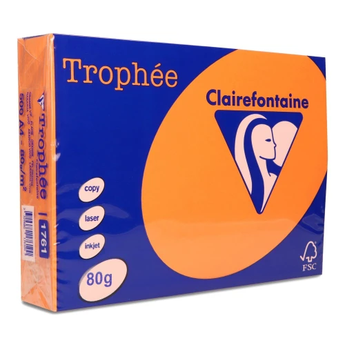 Papier ksero Trophee A4  80g 1761 pomarańczowy