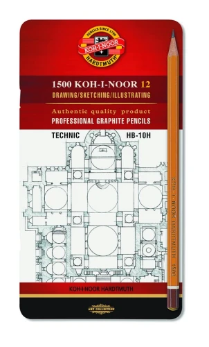 OŁÓWEK TECH-ZESTAW 1502/I  HB-10H KOH-I-NOOR