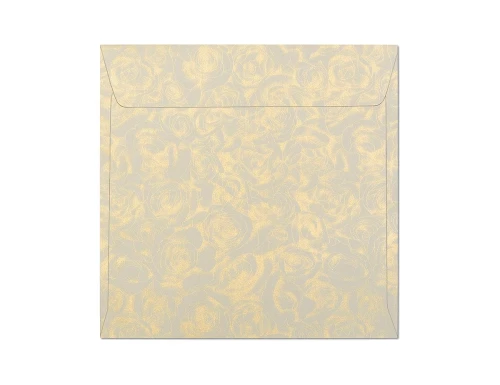 Koperty ozdobne kwadrat 158x158 10 szt. Róże kremowy P. 120g 280303 Galeria Papieru