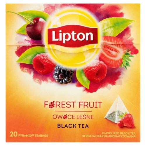 HERBATA LIPTON EKSPRESOWA 20 torebek PIRAMIDKI OWOCE LEŚNE