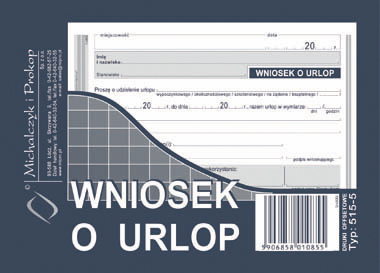 WNIOSEK O URLOP A6 515-5 20K/OFFSET M&P