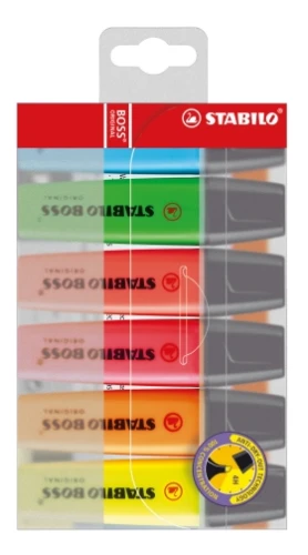 ZAKREŚLACZ KOMPLET 6KOL STABILO BOSS 70/6